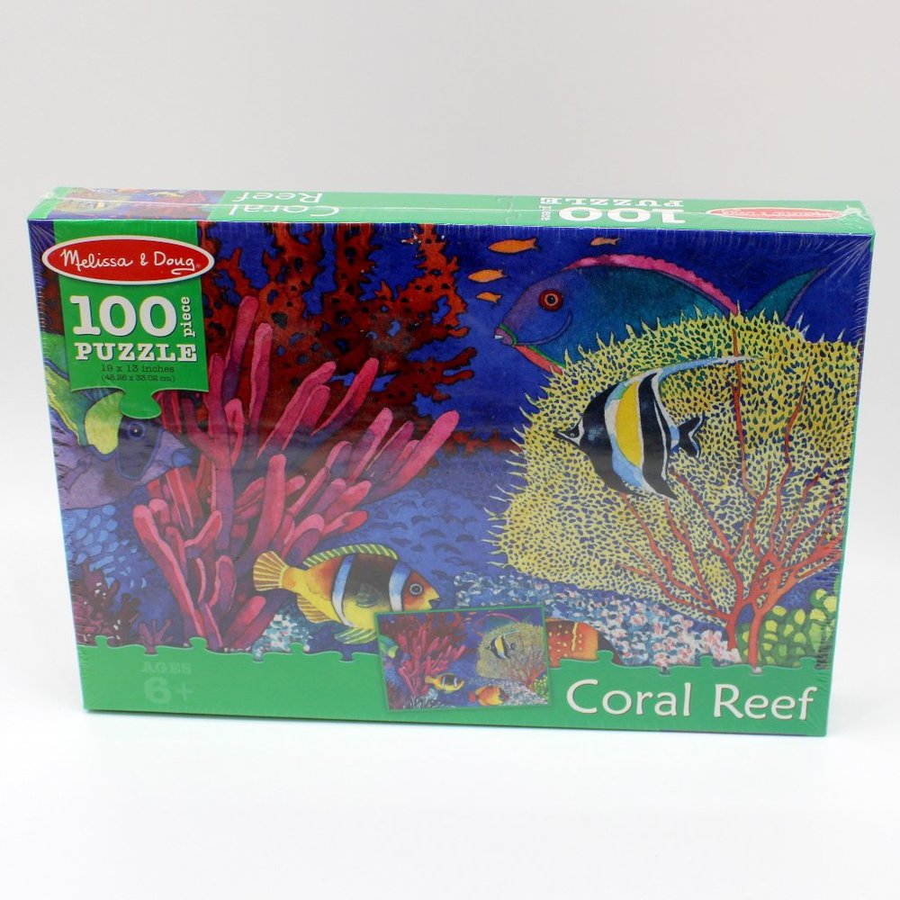 Melissa Doug 100-Piece Coral Reef Jigsaw Puzzle